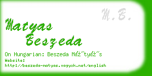 matyas beszeda business card